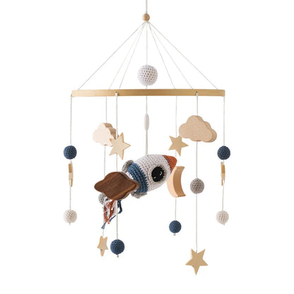 Let's Make Baby Rattle Toy 0-12 Months Wooden Mobile Newborn Music Box Bed Bell Hanging Toys Holder Bracket Infant Crib Toy Gift
