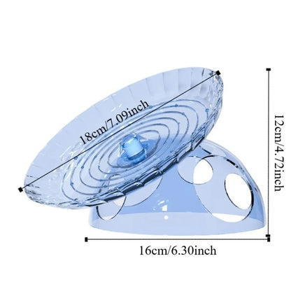 Non Slip Hamster Running Wheel Plastic Silent Hamster Exercise Wheel Wear-resistant Transparent Spinner Running Disc