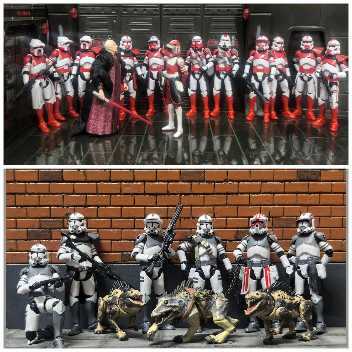 Star Wars 3.75 Inch Trooper 1/18 Shock Coruscant Guard Kamino Clone Sergeant Hound Fox Action Figure Toys Model Loose