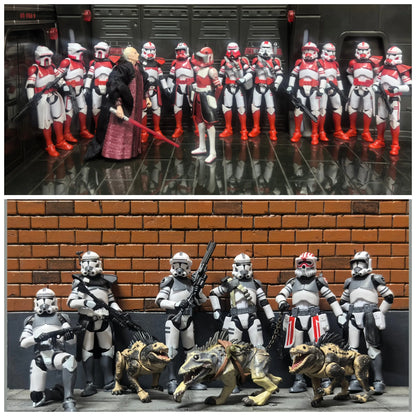 Star Wars 3.75 Inch Trooper 1/18 Shock Coruscant Guard Kamino Clone Sergeant Hound Fox Action Figure Toys Model Loose