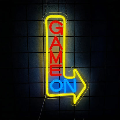 Game Neon Sign Gaming LED Neon Lights for Wall Decor USB Light Up Signs for Game Room Man Cave Teen Boy Bedroom Decorations Gift