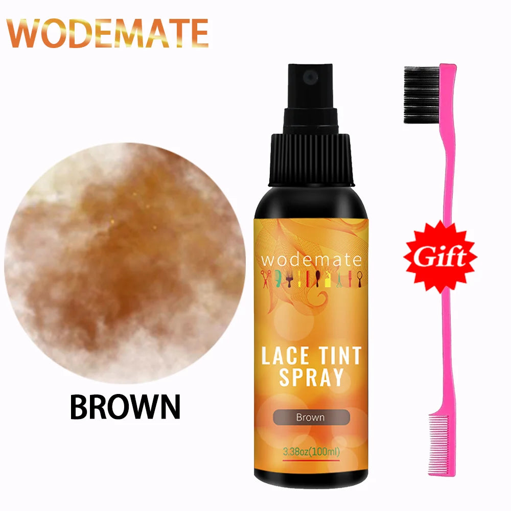 Tinted Lace Precison Parting Pen 100ml Lace Tint Mousse Brown Lace Dyeing Spray Wig Lace Tint With Brush Applicatior Wholesale
