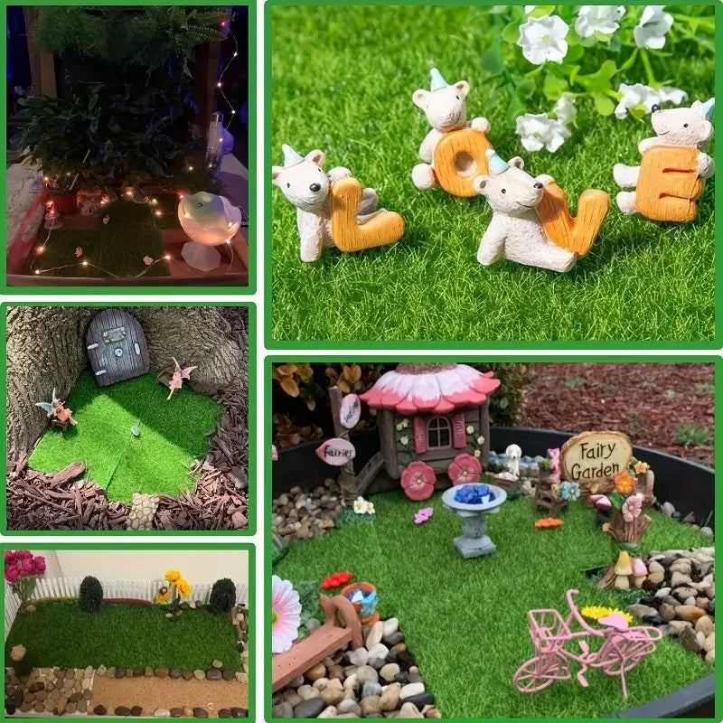 30x30cm Artificial Grassland Simulated Lawn False Moss False Tturf Small Court Landscape Scene Layout Decoration Plant Decor