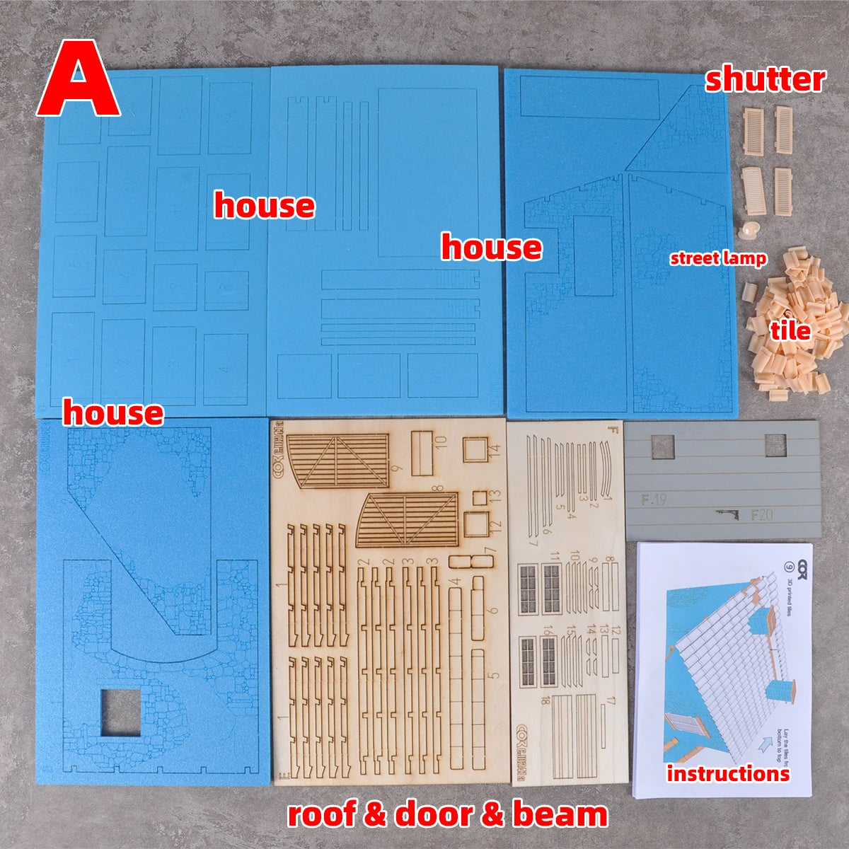 Assembly Architectural Model Building Rural Area Residence Bungalow Countryside Village Diorama Scale Model Kit 1/35 1/32