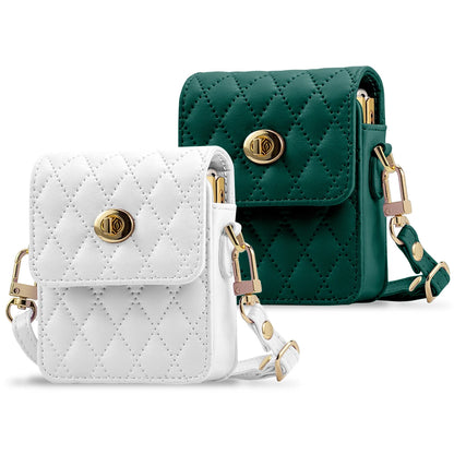 Women&Girls Fashion PU Leather Mini Phone Bag With Adjustable Crossbody Lanyard Strap For Galaxy Z Flip 7/6/5/4/3 Phone Case