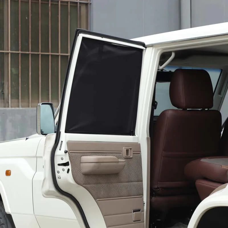 For Toyota LC76 Land Cruiser 70 Series 2007+ 8Pcs Memory Steel Window Screens Mesh Sun Shade Full Set Car Camping Accessories