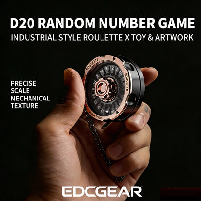 D20 Dice Lucky Roulette Spinning Wheel Fidget Toy Anti Stress Anti Anxiety EDC Toy Desk Gadget DND RPG Table Game Decompression