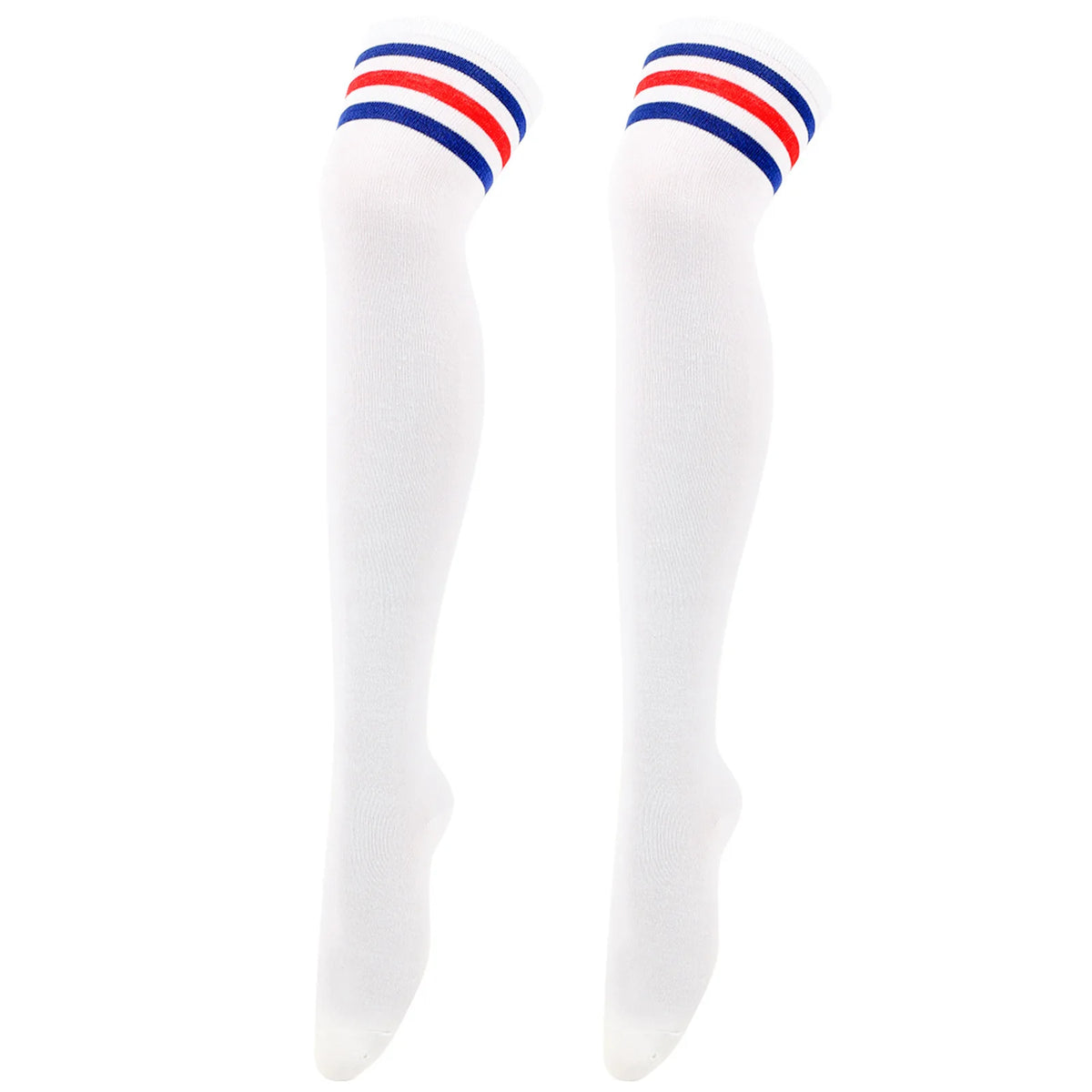 Women Jk Stockings Halloween Party Cosplay Socks Over Knee Thigh Socks Warm Stocking Women Boot Sock Triple Stripe Long Socks