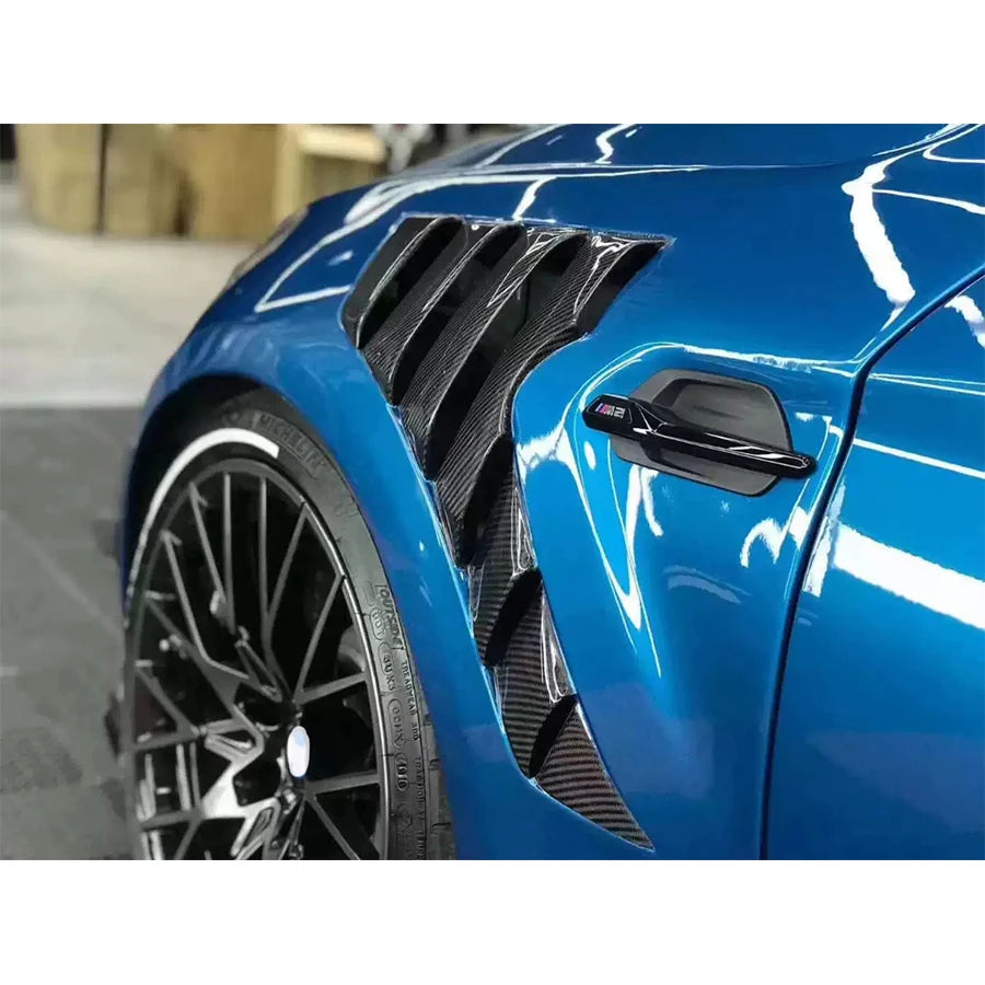 For BMW M2 F87 M2C 2014-2020 Carbon Fiber Fender Bumper Retrofit the Carbon fiber replacement Openings leaf plate automotive par