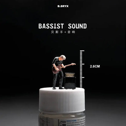 1/64 Scale Figure Band Singer Model  Resin  Miniature Figures Diorama Minifigures Garage Scenes DIY Craft Toys Collectible