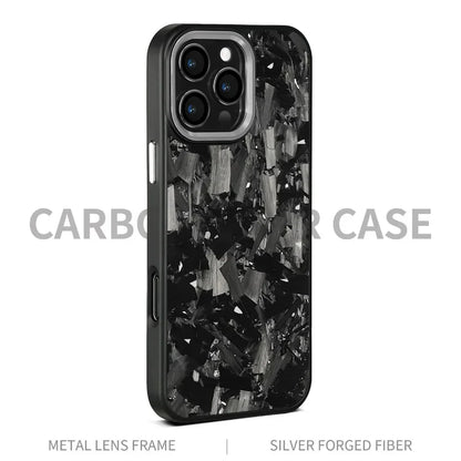 Real Carbon Fiber Armor100% Cover For IPhone 16Promax 15 Pro Max 14 13 12 11 Case Metal Frame Wireless Charge Forged Fiber Cover