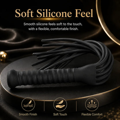 LEVETT Adult Flirting Silicone Flogger BDSM Bondage Women Sex Toys Party Spanking Queen Whip Accessories for Cosplay Couples 18+