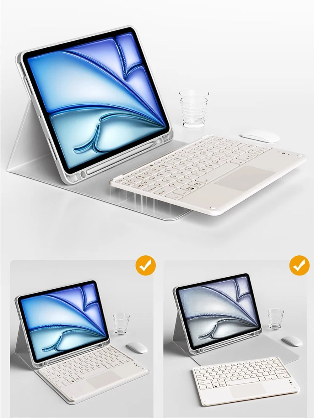 Keyboard Wireless Mouse Magic For iPad Pro 13 11 Case M5 M4 2026 M3 Air 13 11 5 4 10.2 9 8 7 Generation Case Bluetooth Keyboard