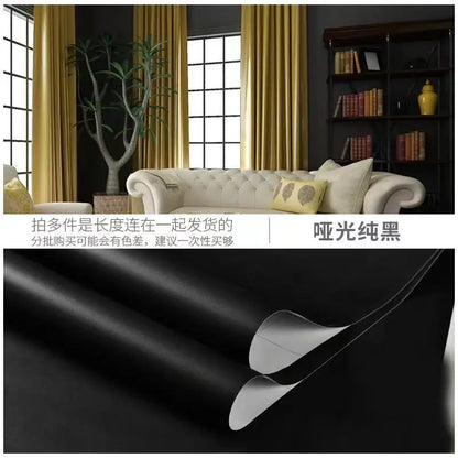 Macaron DIY Solid Color Stickers Self-adhesive Thickened Waterproof PVC Bedroom Dormitory Wardrobe Wall Renovation Wallpaper