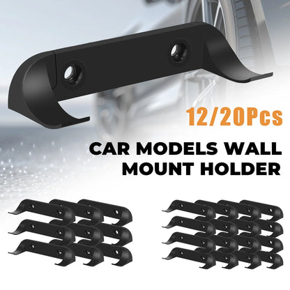 12/20Pcs Mount Firm Display Cars by Wheels on Wall Hanging Cars Display Rack Space-Saving Car Model Holder for Lego Car Models
