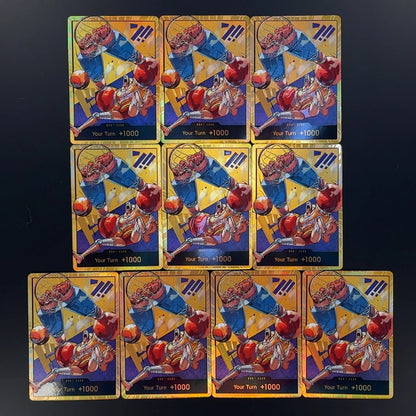 One Piece OPCG English Golden Holographic 3D Textured  DON card Straw Hat Crew x Lakers DON card Anime Collectible Cards