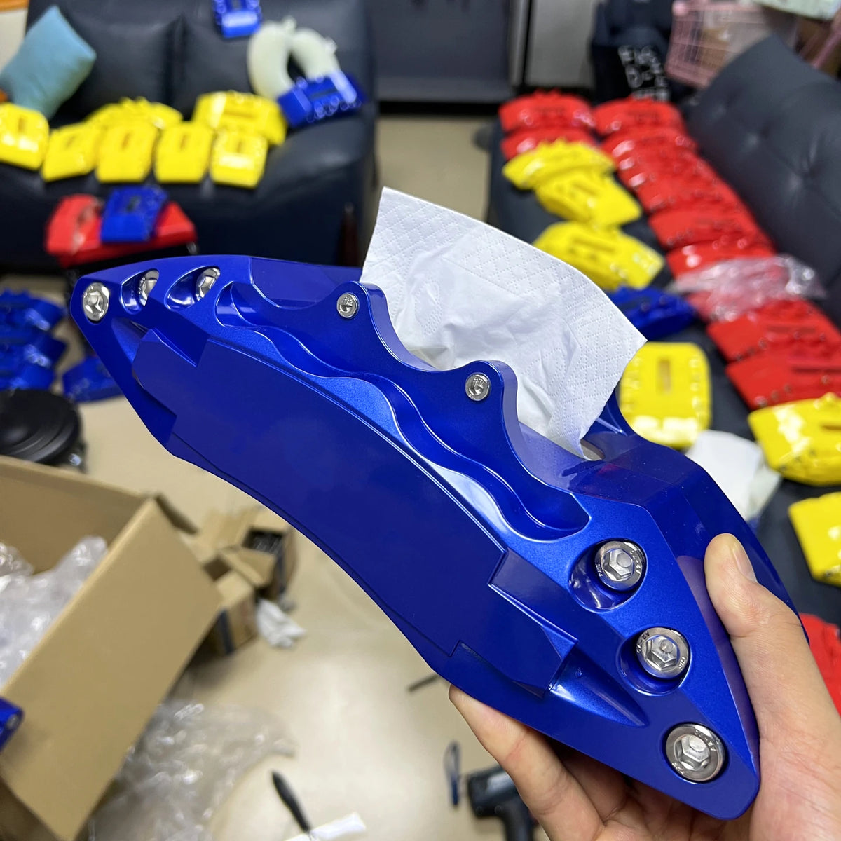 Night Kids Automotive Culture Merchandise - Brake Caliper Style Tissue Box, A Must-Have for Auto Enthusiasts