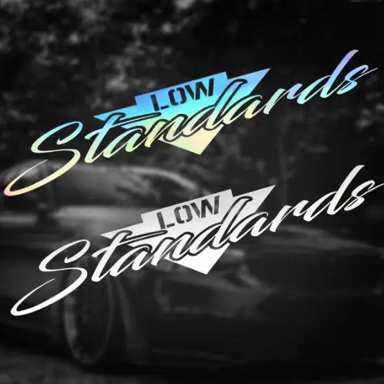 1PCS LOWstandards Front Windshield Waterproof Car Sticker Vinyl Stickers Waterproof Racing Body Decal наклейки на автомобиль