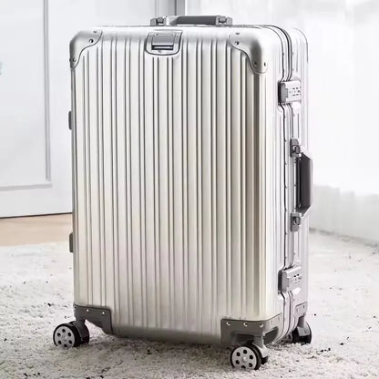 Top Quality Customization 100%  Aluminum-magnesium travel Boarding Rolling Luggage Perfect for Spinner brand Travel Suitcase
