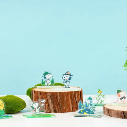 Snoopy Acrylic Ornaments Blind Box Charlie Brown Woodstock Anime Figure Car Desktop Decoration Model Toy Birthday Christmas Gift