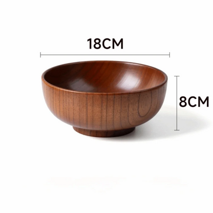 New Japanese Style Wooden Bowls Handmade Crafts Soup Bowls Food Containers Household Wooden Utensils Tableware