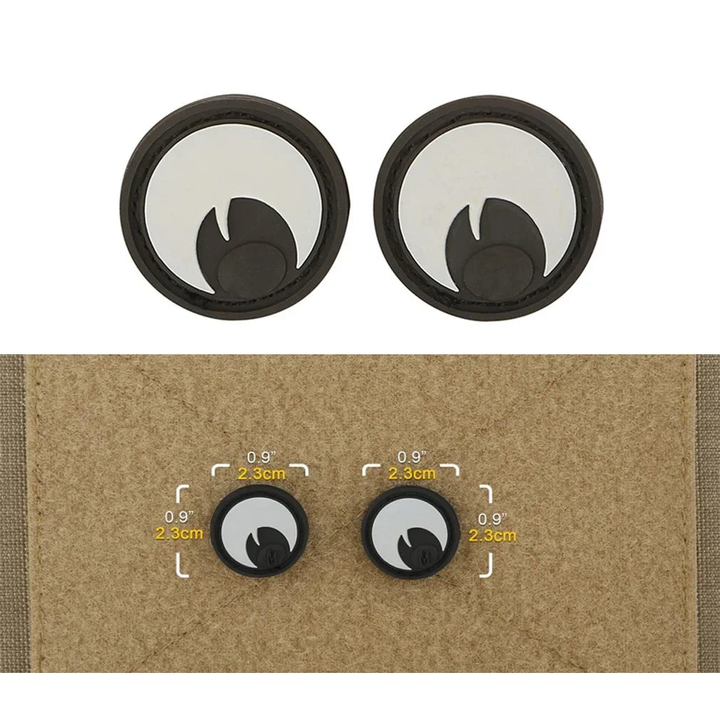 Cat Eyes Glow In Dark Patches Infrared IR Reflective Rubber Appliqued For Hats Helmet Uniform Backpack