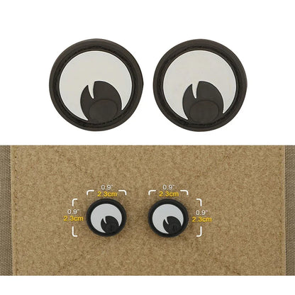 Cat Eyes Glow In Dark Patches Infrared IR Reflective Rubber Appliqued For Hats Helmet Uniform Backpack