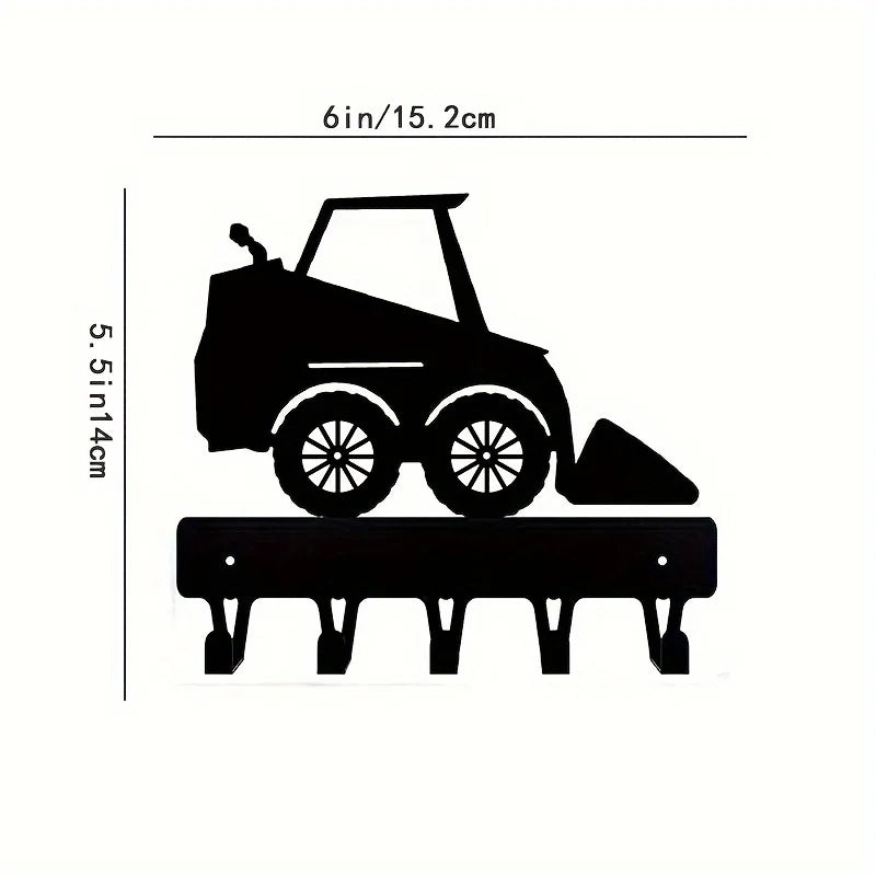Black Racing Car Metal Wall Art Key Holder, Waterproof Rustproof Heavy Duty for Home Garage Decor Gift