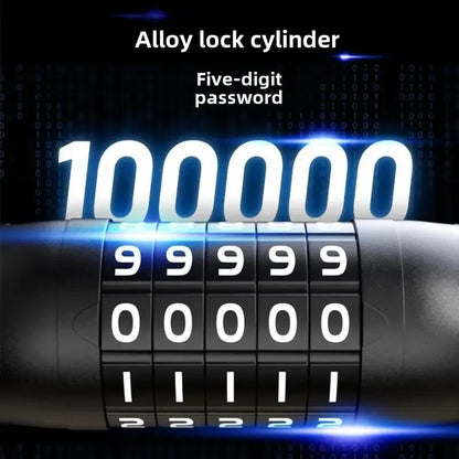 Motorcycle Chain Lock Electric Vehicle Anti-Theft 5 Digit Code Combination Security Lock Mount Bike Iron Chain Lock