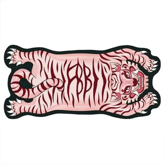 VIKAMA Creative Tiger-shaped Diatom Mud Mouse Pad, Anti-slip Oil and Water Absorbing Pad for Bathroom and Kitchen