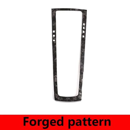 For Porsche MACAN 2014-2021 Real Carbon Fibre Car Central Control Gear Shift Panel Frame Cover Trim Sticker Car Accessories