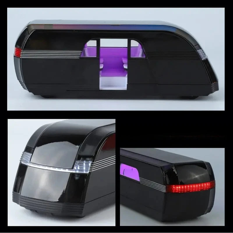 Control 1:24 Robovan Alloy Bus Car Model Diecast Metal New Energy Electric Bus Vehicle Car Model Simulation Sound Light Gift