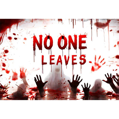 Horror Halloween Scary Blood Splatter Backdrop Red Blood Dripping Ghost Shadow Zombie Vampire Photography Background Studio