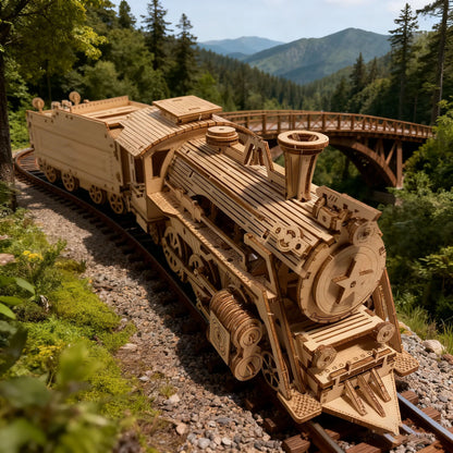 3D Wooden Train Puzzle Model Toy Puzzle DIY Wooden Truck Assembly Educational Birthday Gift Christmas Present