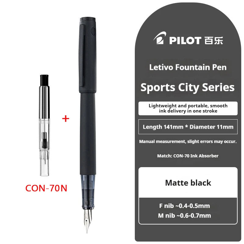 Japan PILOT Fountain Pen M/F Alloy Nib Ergonomic Grip F/M Nib Calligraphy Pens Luxury Daily Writing Drawing Signature Stationery
