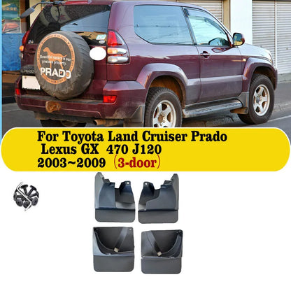 For Toyota Land Cruiser Prado Lexus GX 470 J120 120 LC120 2003~2009 Car Flaps Fender Mudguard Mudflaps Splash Guard Accessories