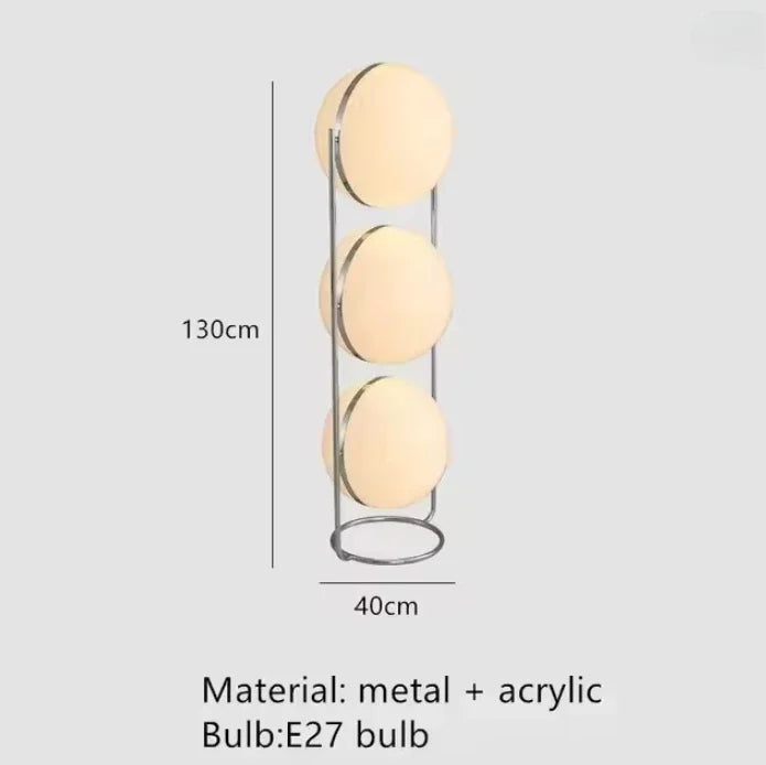 Modern White Yellow Acrylic Ball Shade Chrome Standing Floor Lamp,Hotel Living Room Bedroom Bedside Art Deco Table Lighting