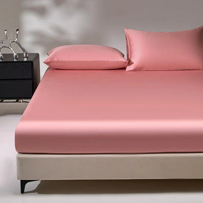 1PC Mulberry Silk Fitted Sheet Natural Silk Bed Sheet Queen King Size Bed Cover Customized Size Luxury High-End Silk Bedding