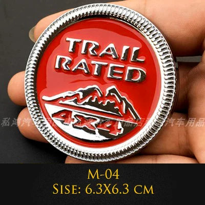3D Metal Emblem 4X4 Trail Rated Badge High Country Logo Stickers For Jeep Wrangler Patriot Car Styling Car Stickers Accessories