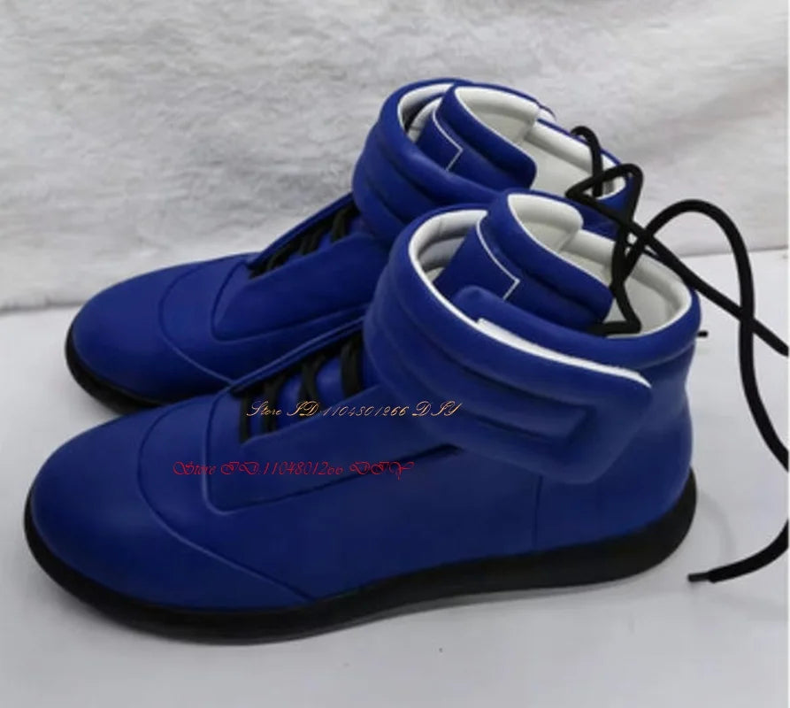Real Picture Leather Street Style Men's Casual Shoes High Top Sneakers Man Boots Outdoor Activity Zapatillas Hombre Chaussure