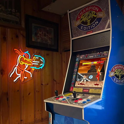 Game Fighter Neon Sign Dimmable Neon Lights for Boys Room Gameroom Bedroom Man Cave Party Decor Aesthetics Draw Birthday Gifts