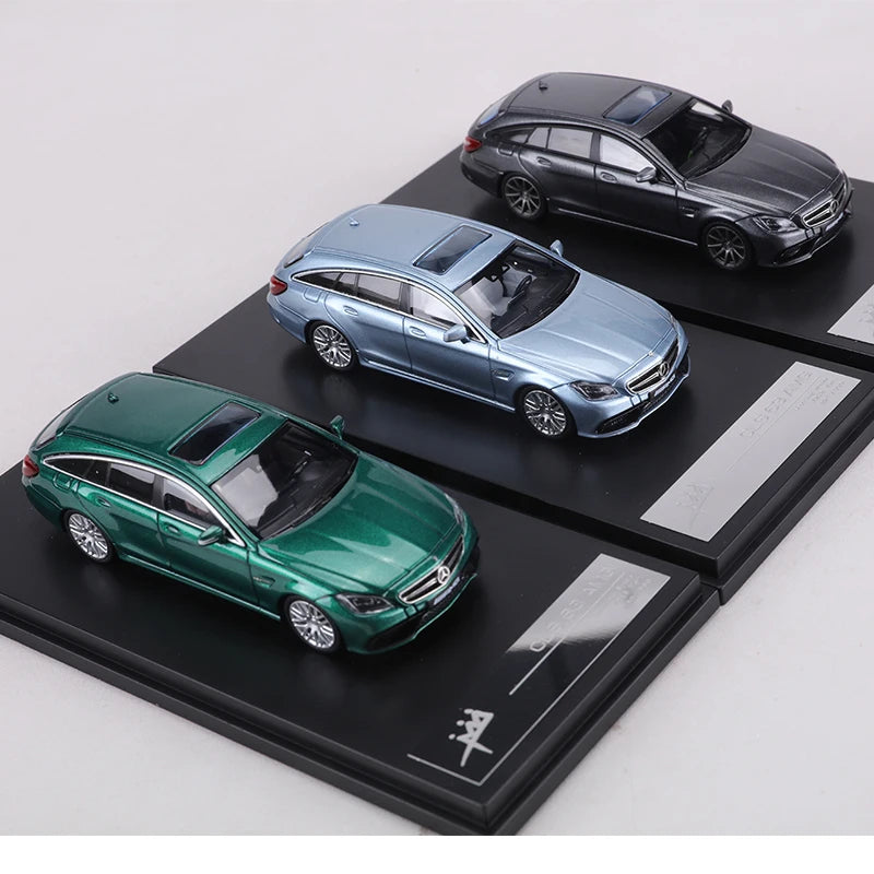 King Model 1:64 CLS63 AMG Gray/Blue/Green Alloy Model Car Limited Edition 999