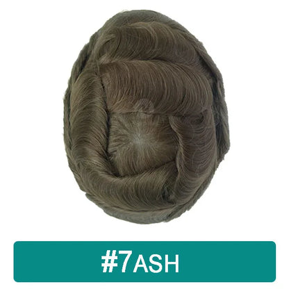 iLace Silk Base Men Toupee Swiss Lace Front 100% Human Hair Natural Hairline Male Capillary Prosthesis Wig Men Hair System