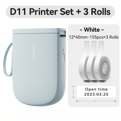 Niimbot D11 Mini Printer Wireless Phone Pocket Thermal Label Maker USB Rechargeable Inkless DIY Name Price Tag Sticker Machine