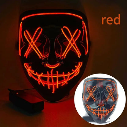Wireless Bar Music Festival Neon Purification Mask Carnival Party Mask Glow in the dark Cosplay costume supply