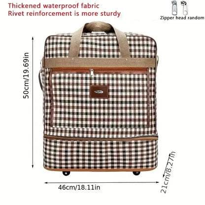 Expandable Extra Large Wheeled Duffel Bag Durable, Lightweight & Multi-Layer for Easy Travel and Storage Weekend or Overnight Ba