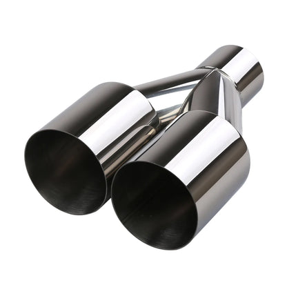 Car  Stainless Steel Muffler Tip Y Shape Double Exit Exhaust Pipe Mufflers Universal Fits exhaust pipes with a diameter of 63mm