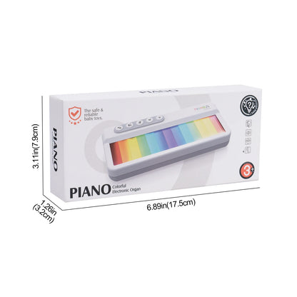 Rainbow Flashing Piano Toys with 5 Instruments 13 Melody Electronic Music Toys Portable Keyboard Toys Educational Toys for Kids
