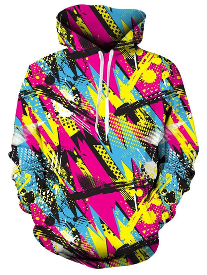 New Printed Unisex Hoodies Novelty Print 3D Patternv Hooded Pullover Sweatshirt With Pocket Hoodie Streetwear Loose Comfortable