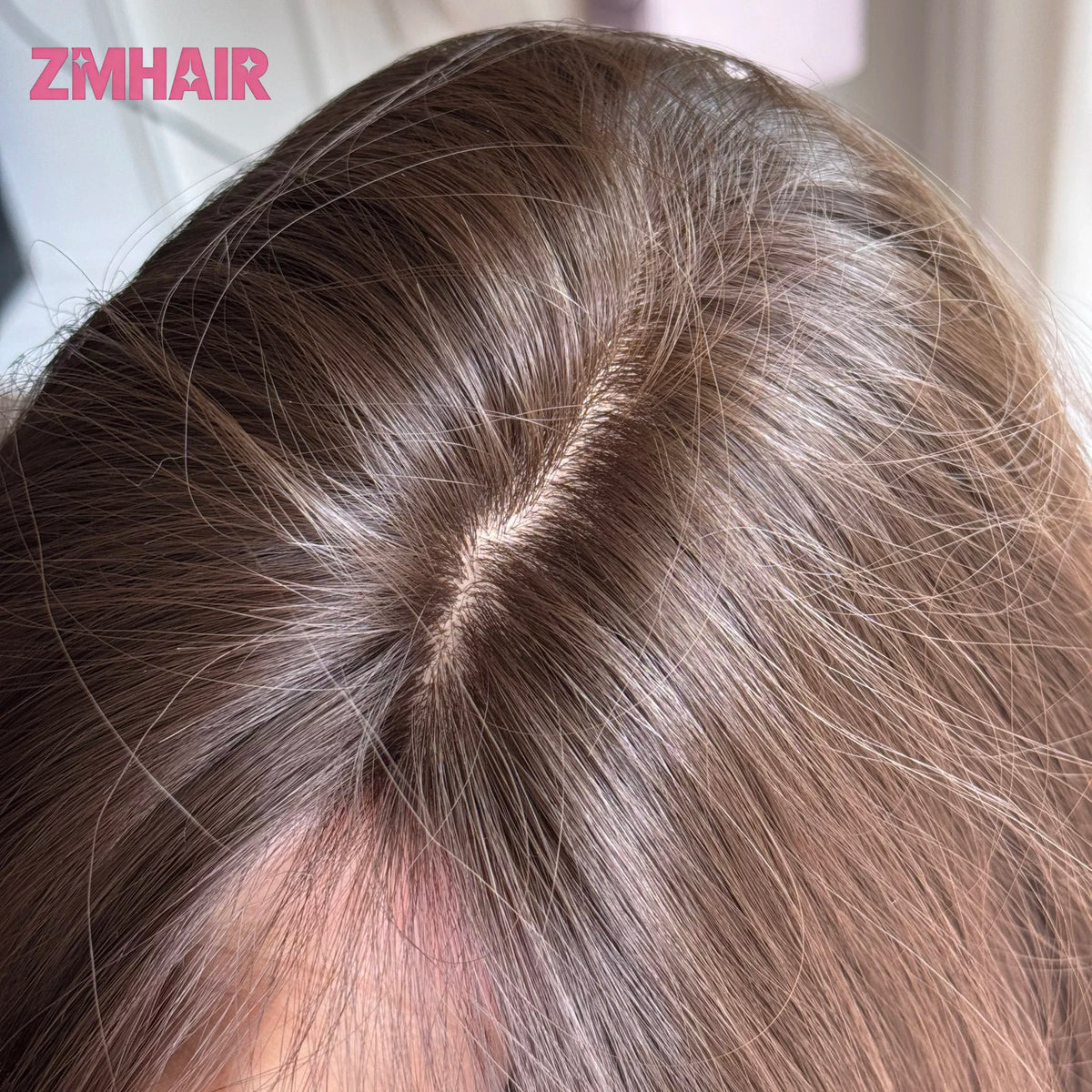 16“ 15x15cm Silk Top Wig Human Hair for Women Dark Brown Real Virgin European Human Hair Silk Base Wig Breathable with PU Front